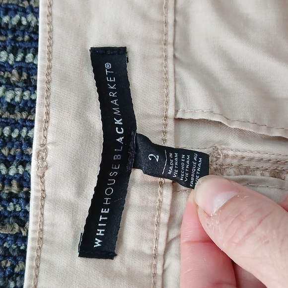 Nwot White House Black Market Tan Button Frojt Skirt Size 2 - Picture 4 of 8